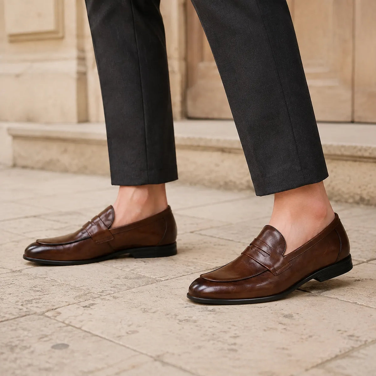 Mocassins Homme Cuir Casual Moderne
