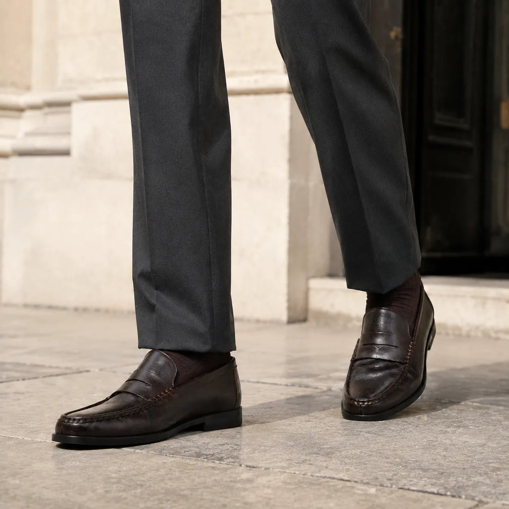 Mocassins Homme Cuir Style Italien