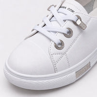 Baskets Femme Cuir Blanc Antidérapant
