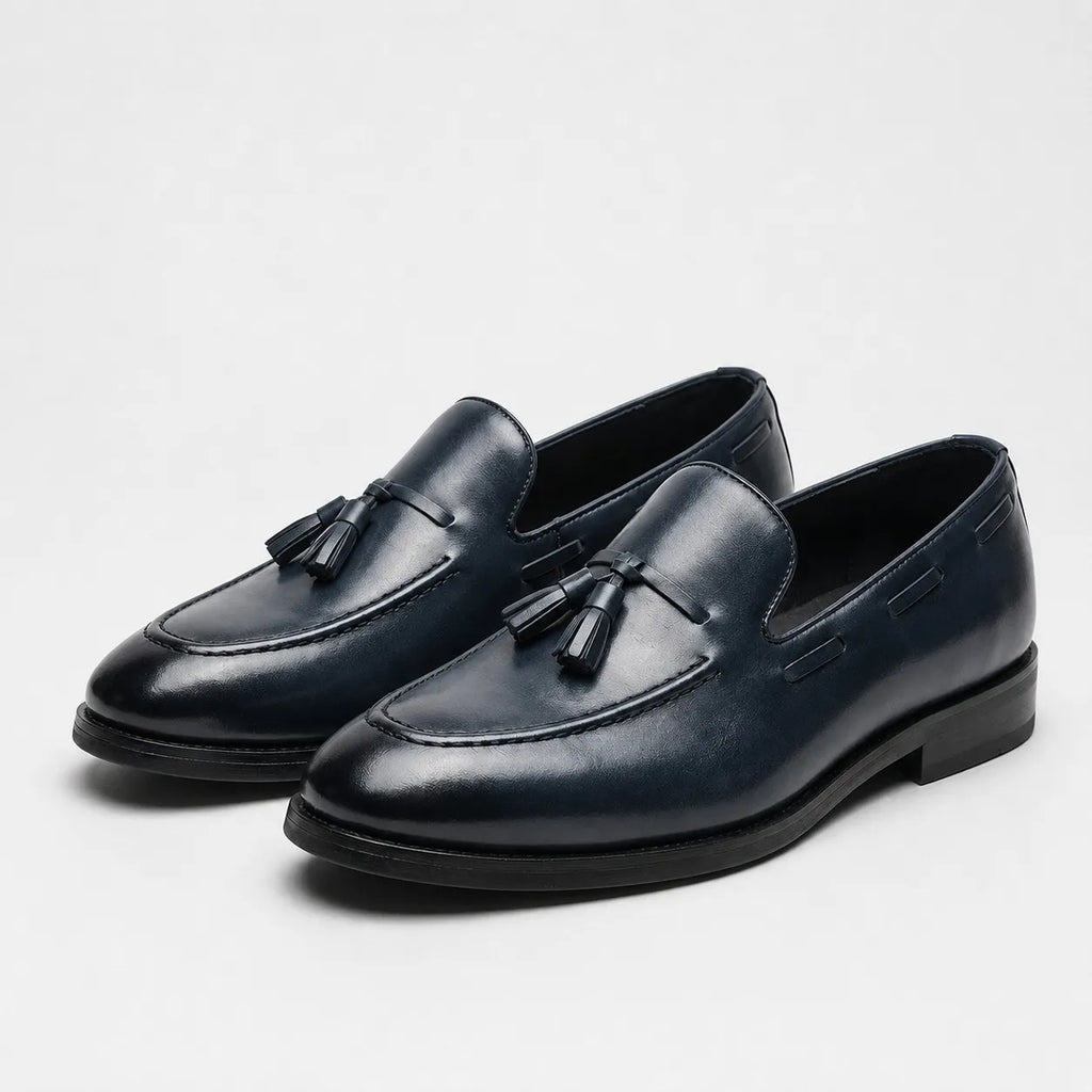 Mocassins Homme Bleu Style Américain