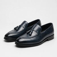 Mocassins Homme Bleu Style Américain
