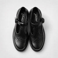 Derbies Femme Cuir Brogue Rétro Confortable