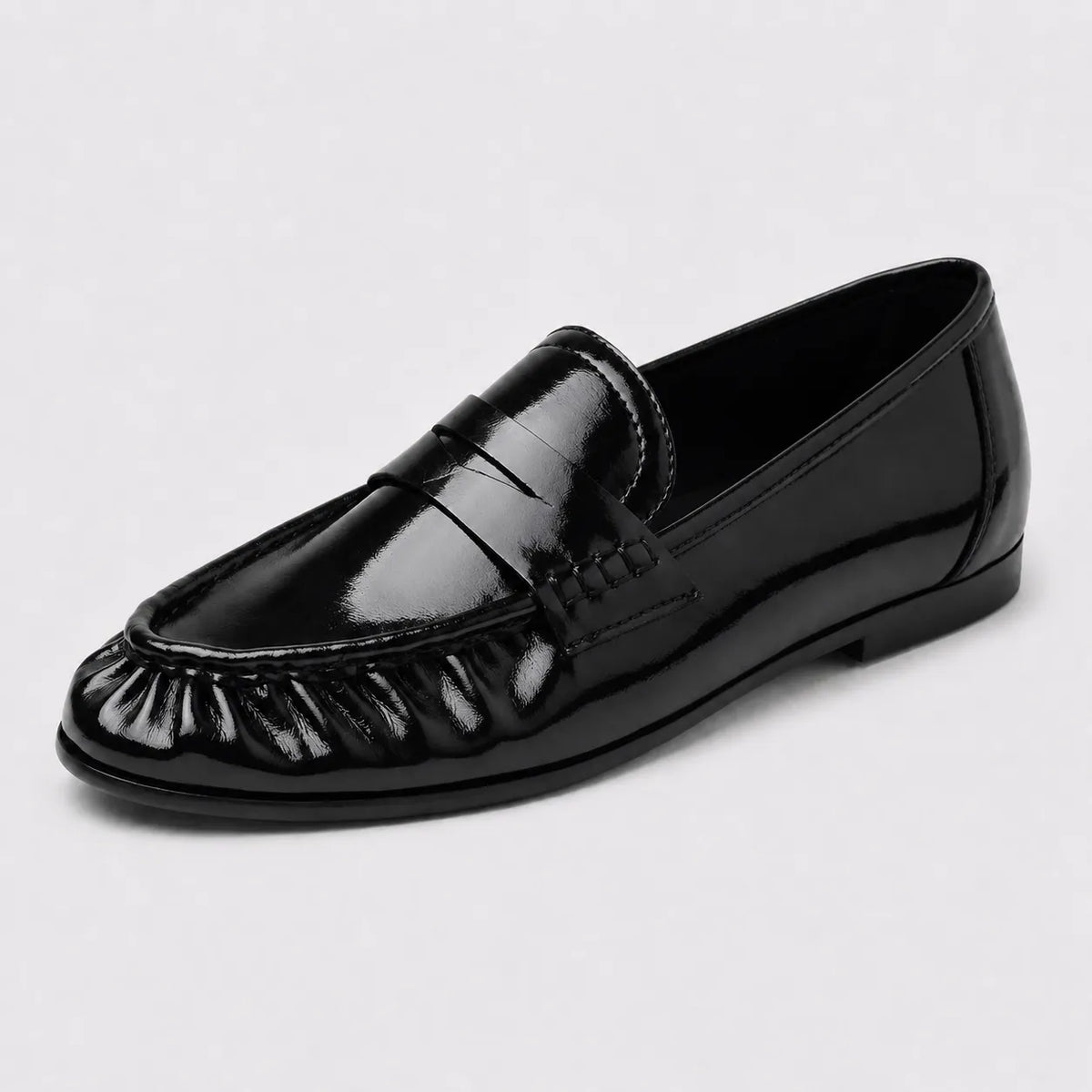 Mocassins Femme Cuir Plissé Luxe