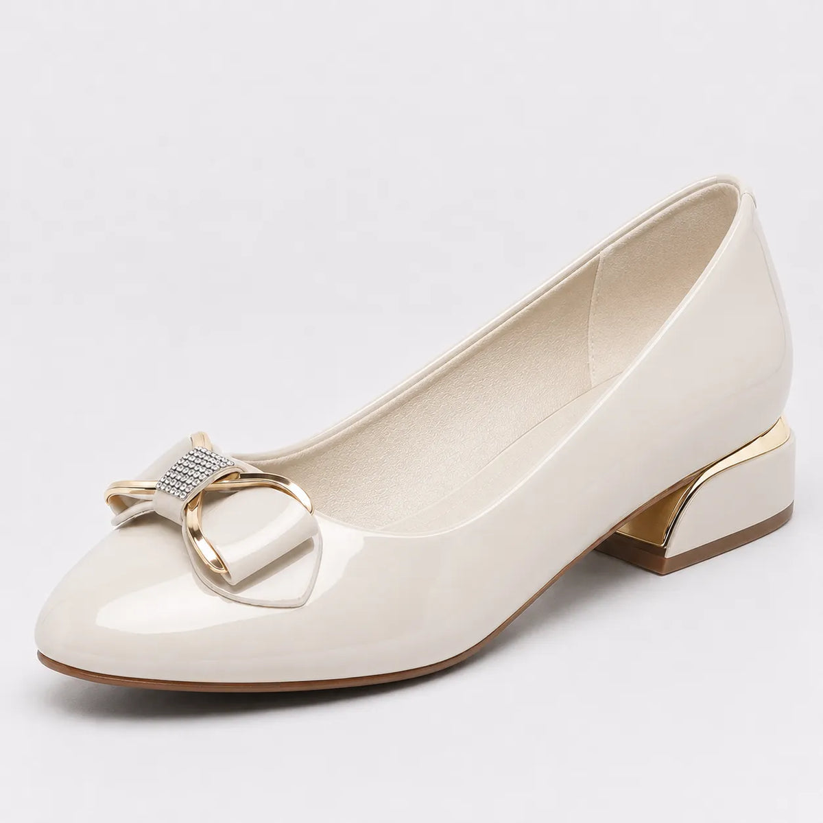 Chaussures Femme Vernies Nœud Élégant
