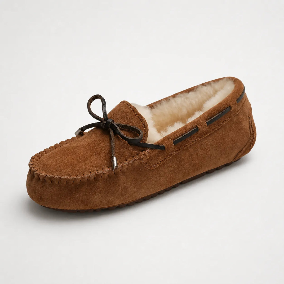 Mocassins Femme Vachette Laine Chaud