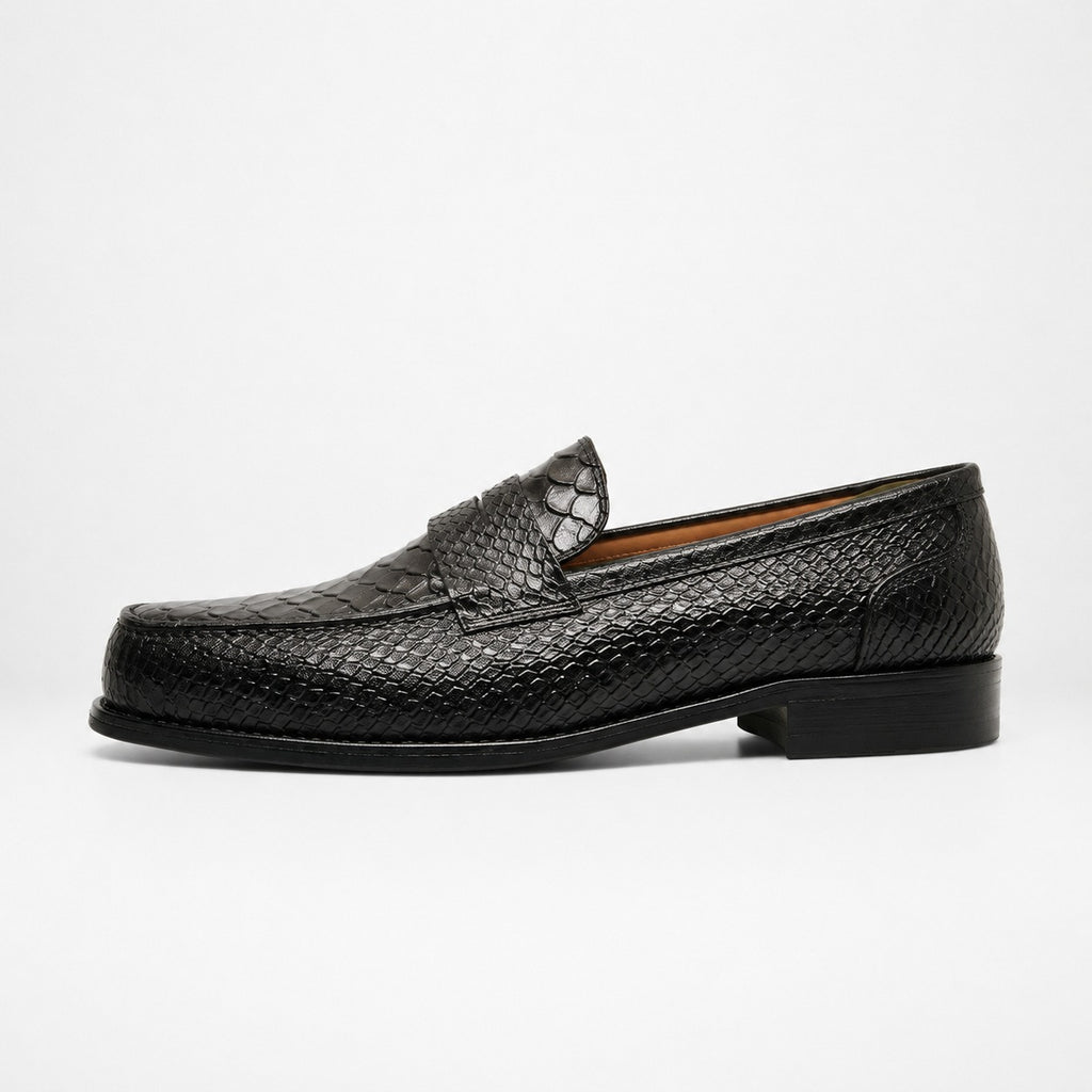 Mocassins Homme Cuir Serpent Luxe