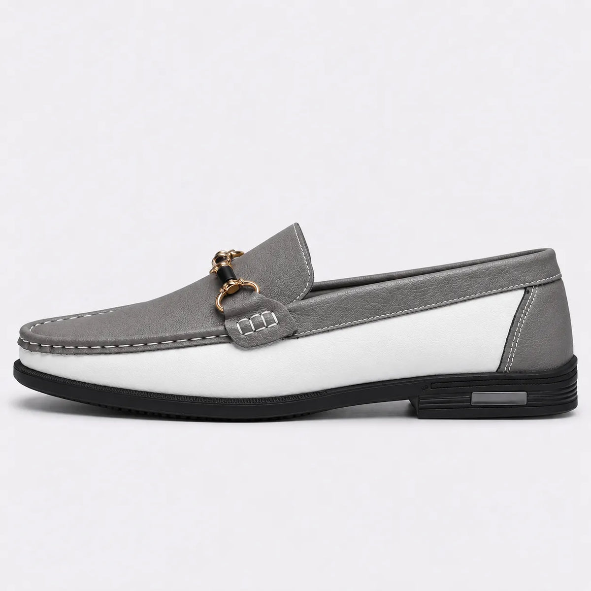 Mocassins Homme Cuir Boucle Métal Luxe