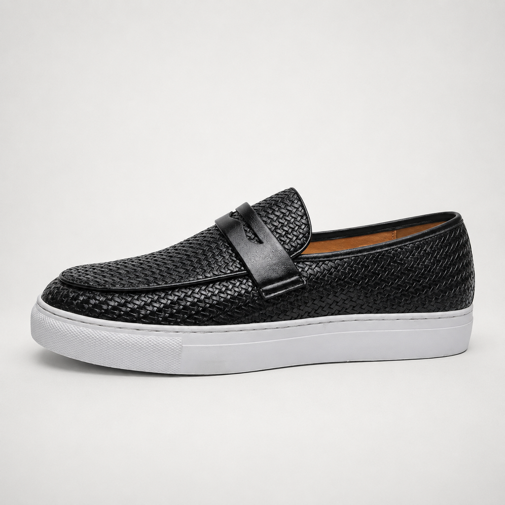 Mocassins Homme Cuir Tressé