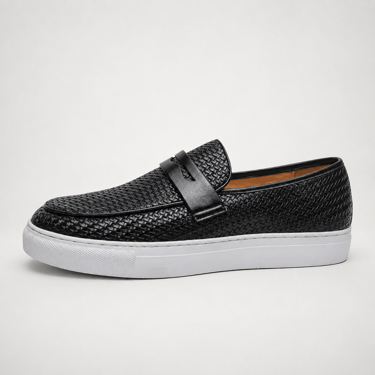 Mocassins Homme Cuir Tressé