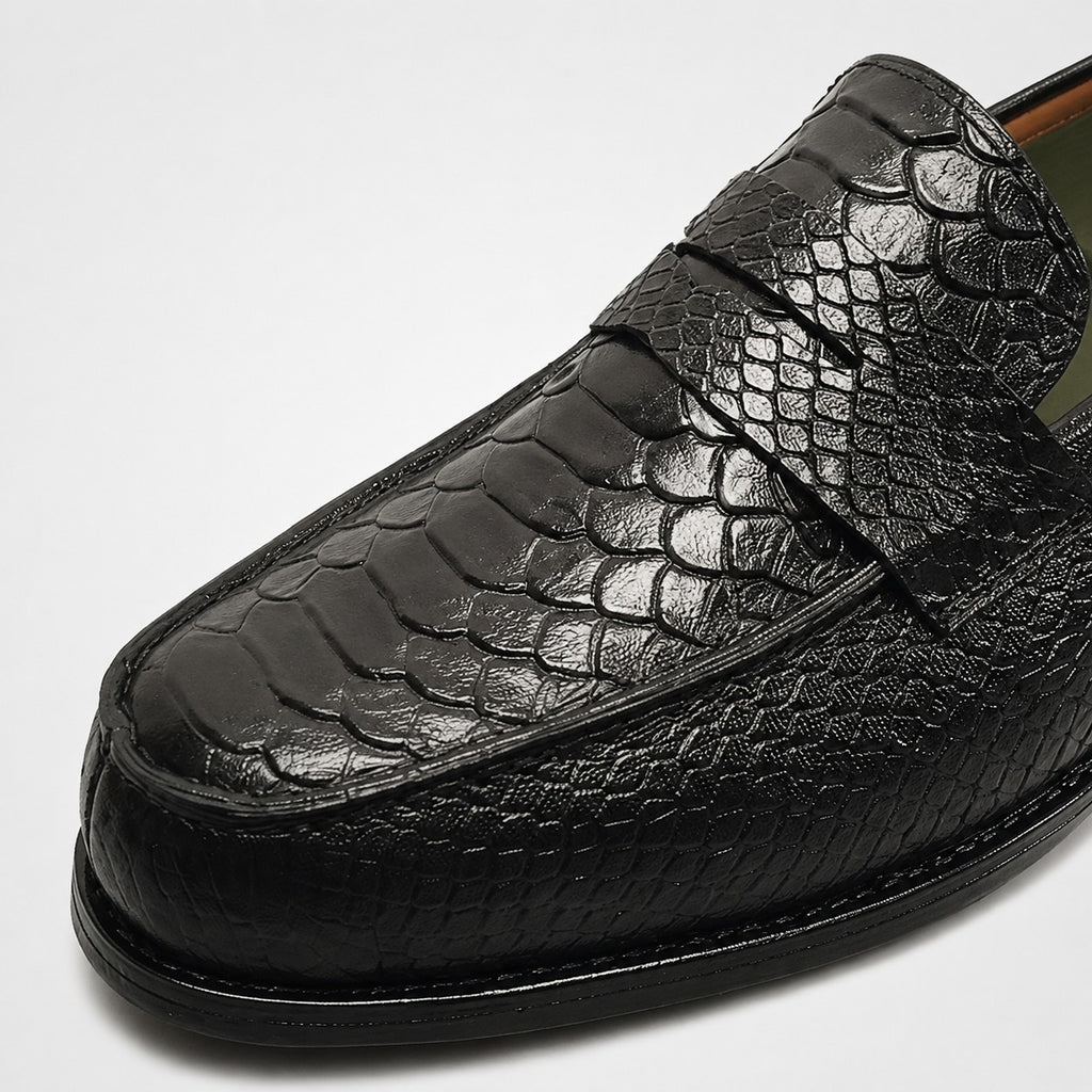 Mocassins Homme Cuir Serpent Luxe