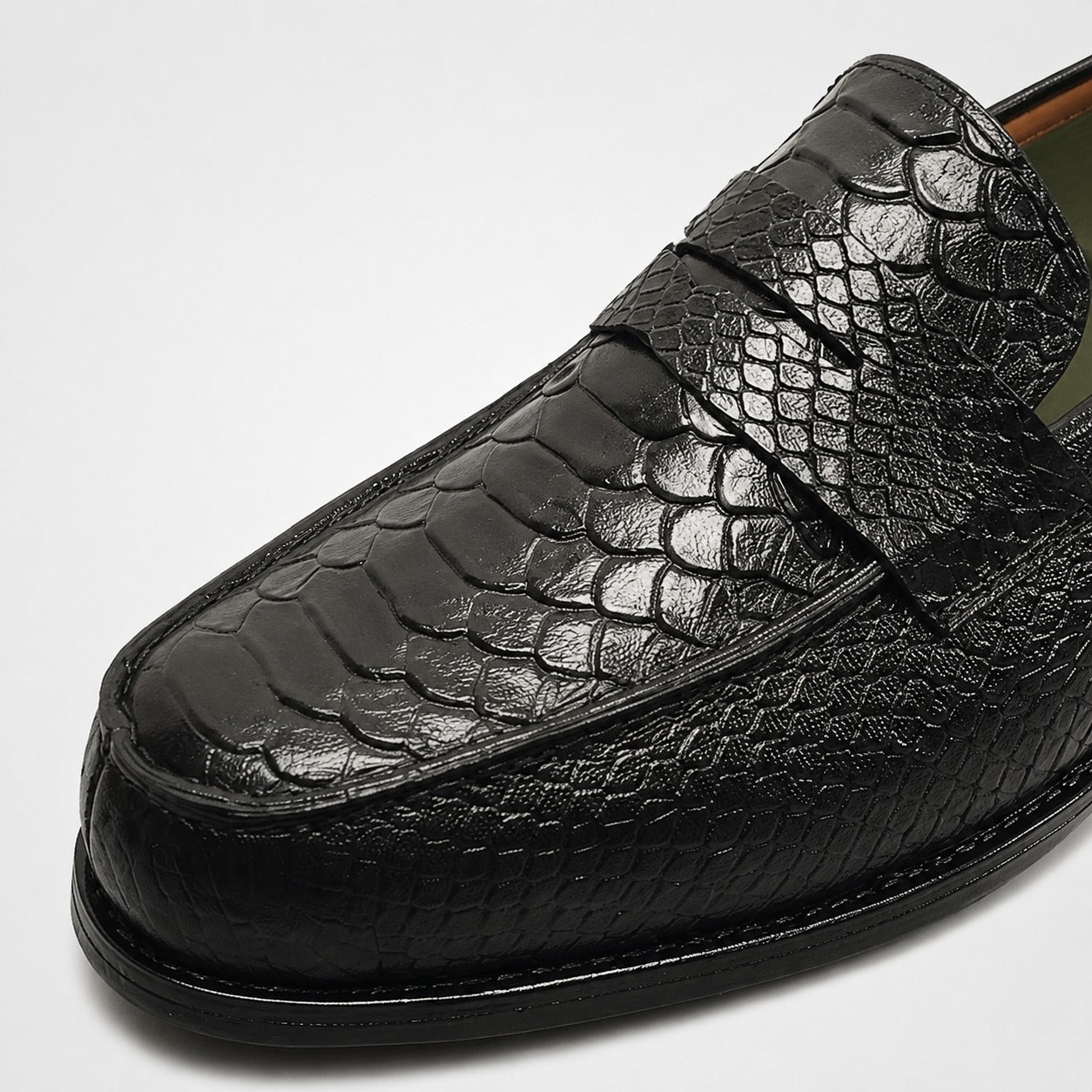 Mocassins Homme Cuir Serpent Luxe