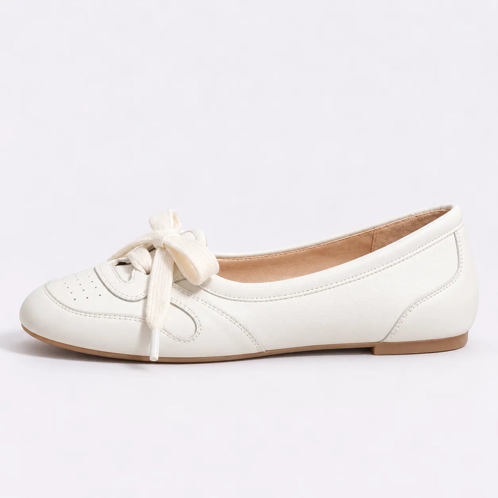 Ballerines Femme Lacets Nœud Confort