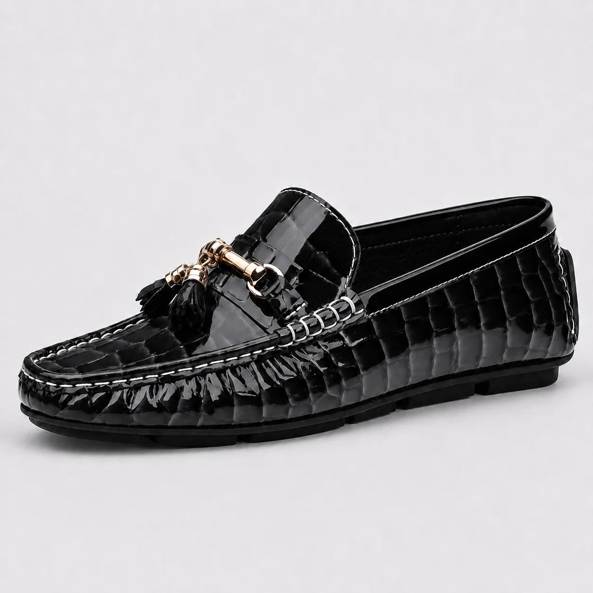 Mocassins Homme Croco Pampilles Luxe