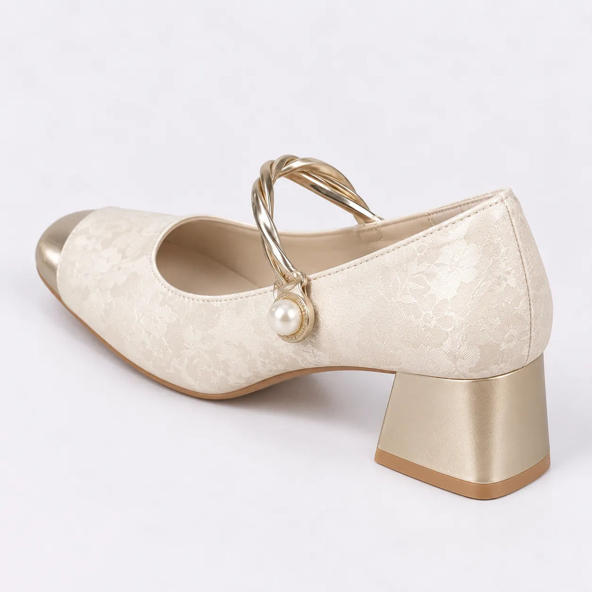 Mary Jane Femme Jacquard Boucle Perle
