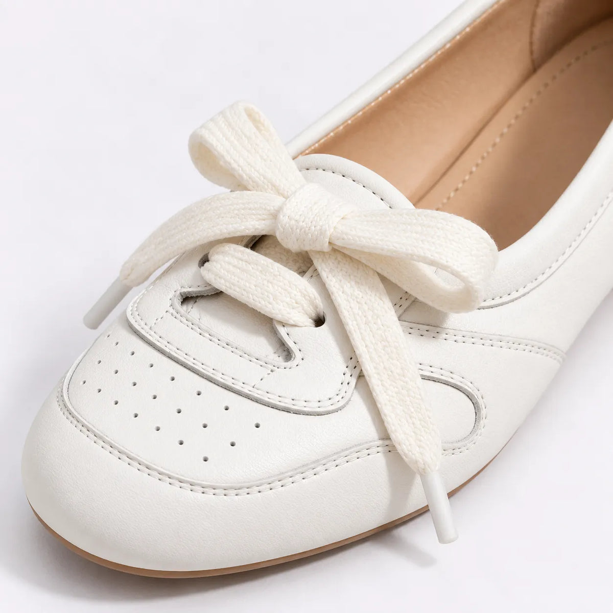 Ballerines Femme Lacets Nœud Confort