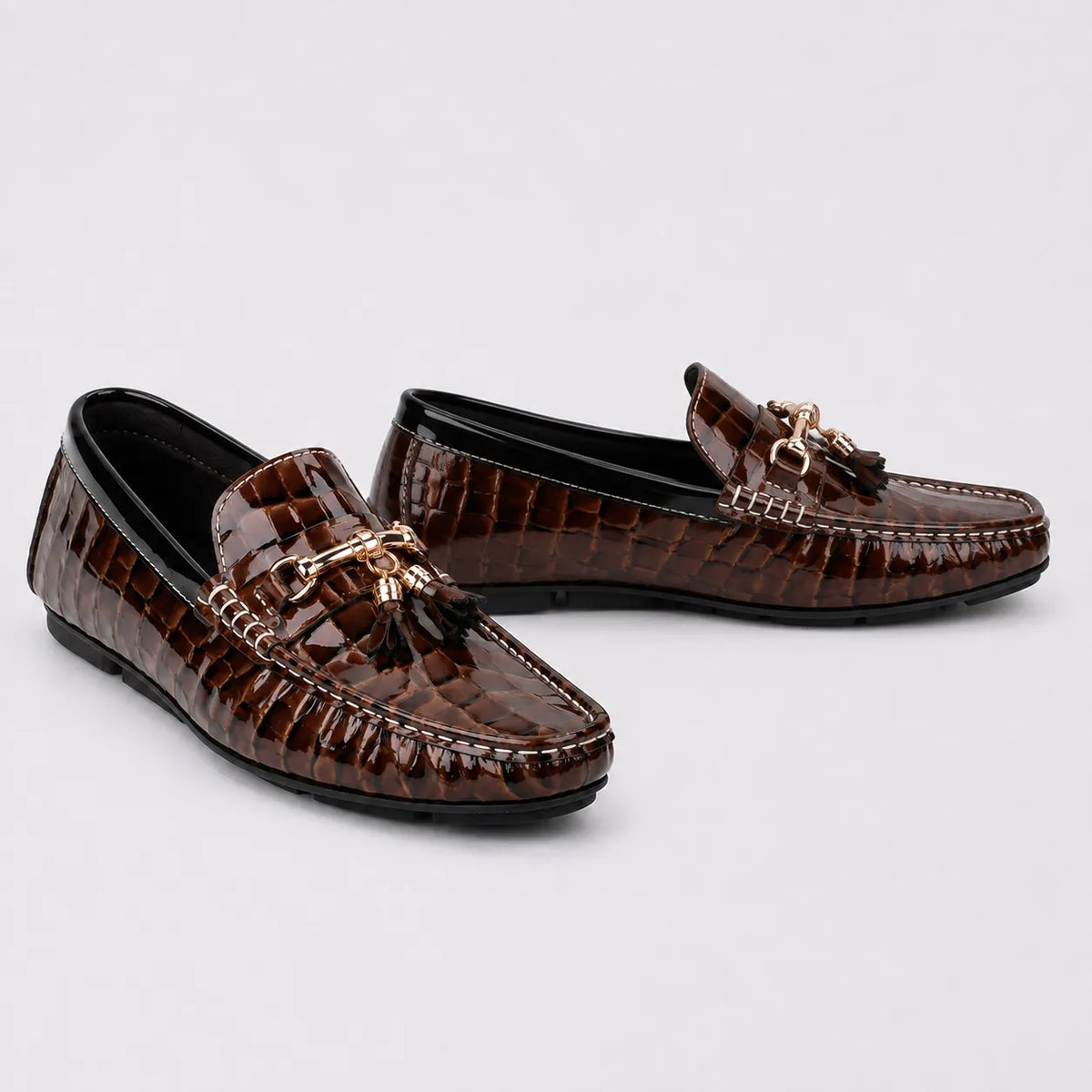 Mocassins Homme Croco Pampilles Luxe
