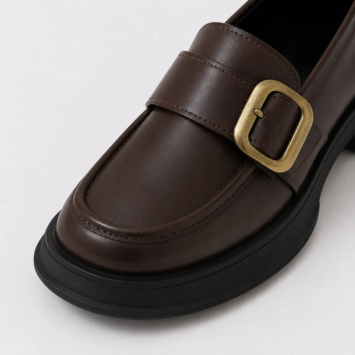 Mocassins Cuir Semelle Épaisse Coréen