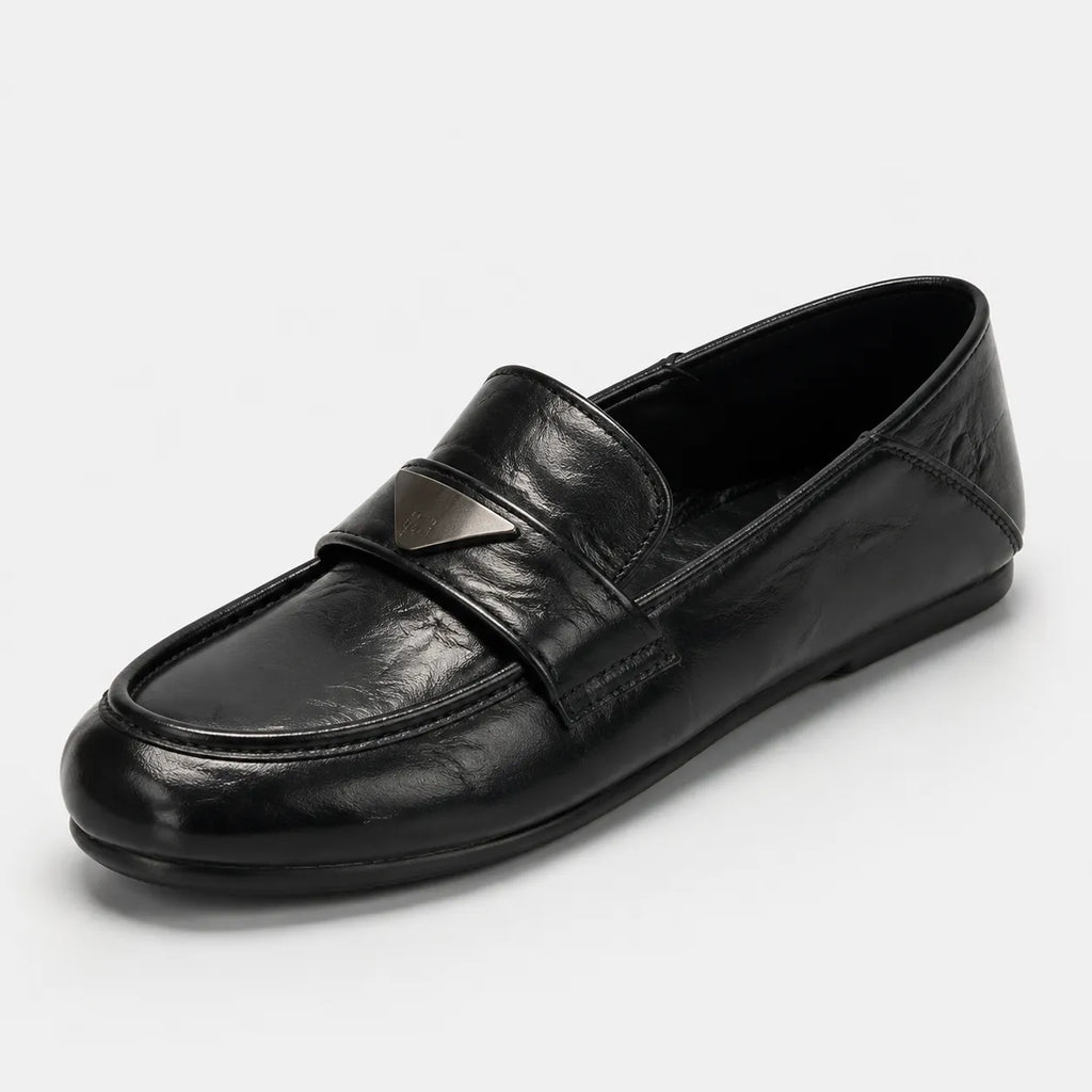 Mocassins Femme Noir Souple Slip-On