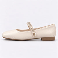 Mary Jane Femme Perles Strass Rétro