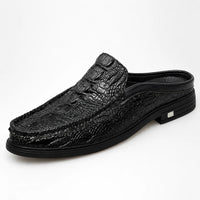 Mules Homme Cuir Croco Été