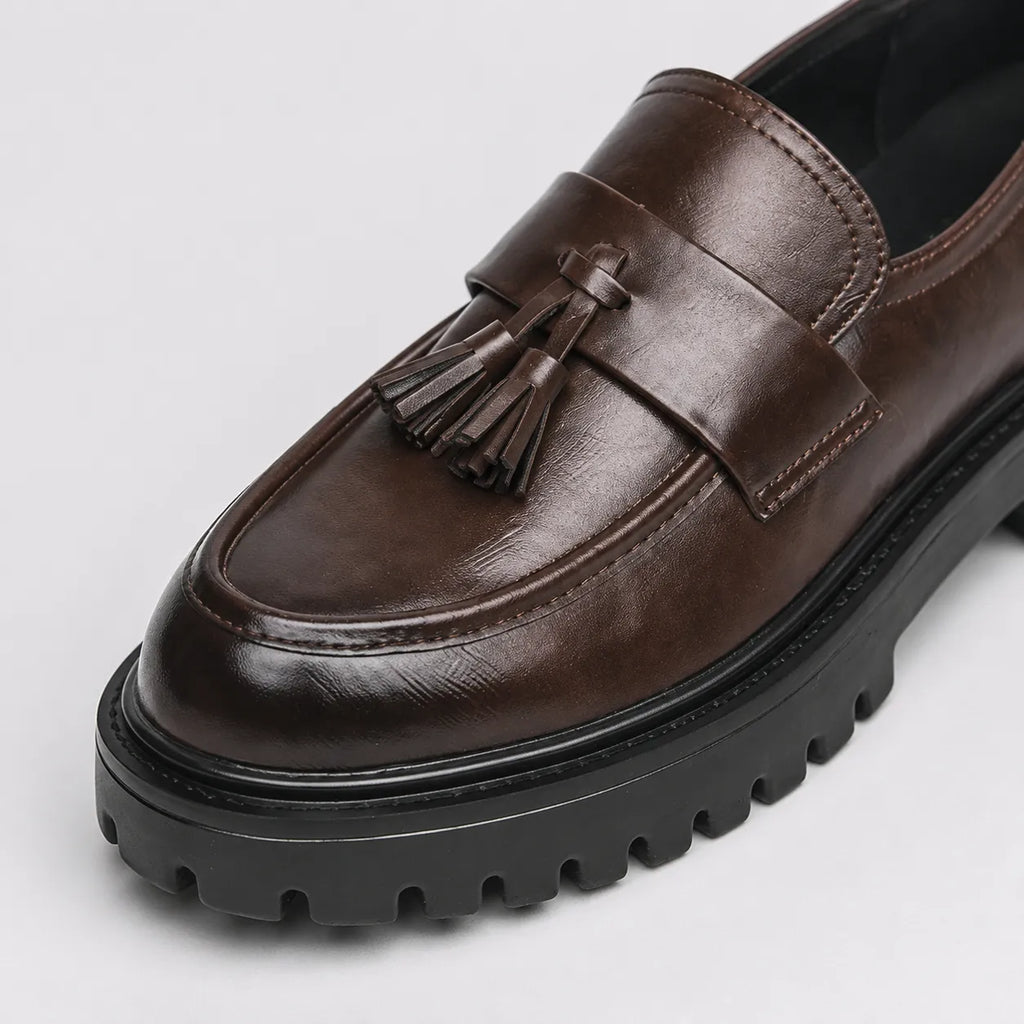 Mocassins Cuir Pampilles Plateforme