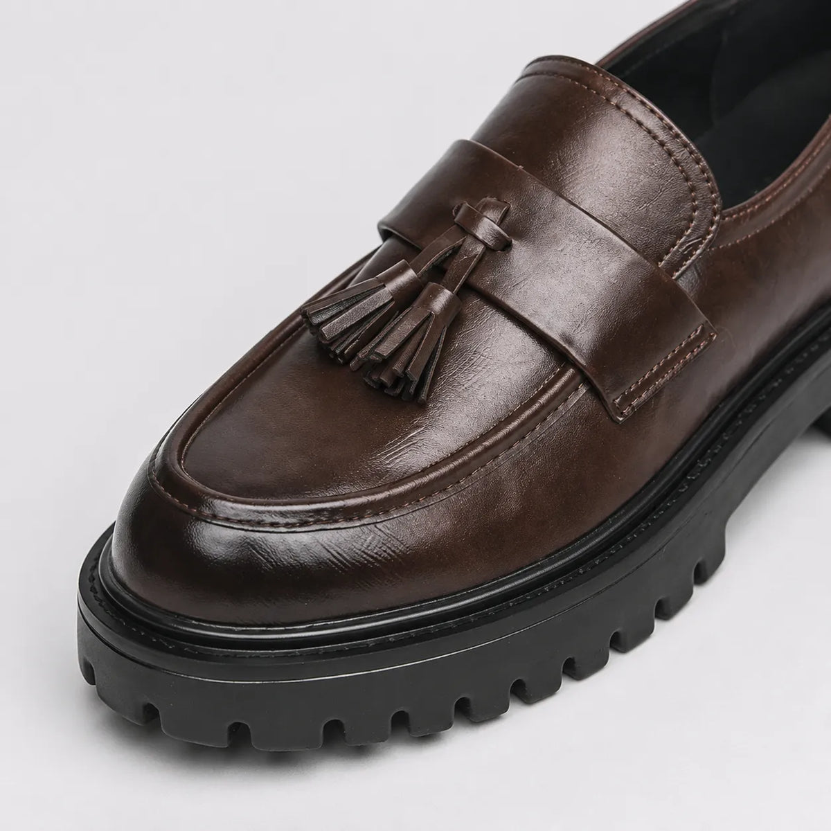 Mocassins Cuir Pampilles Plateforme
