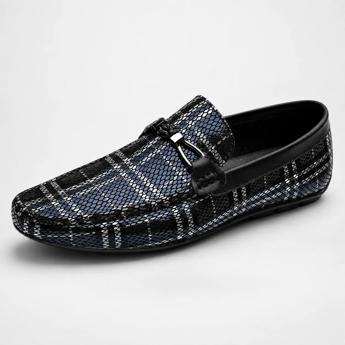 Mocassins Carreaux Cuir Respirant Été