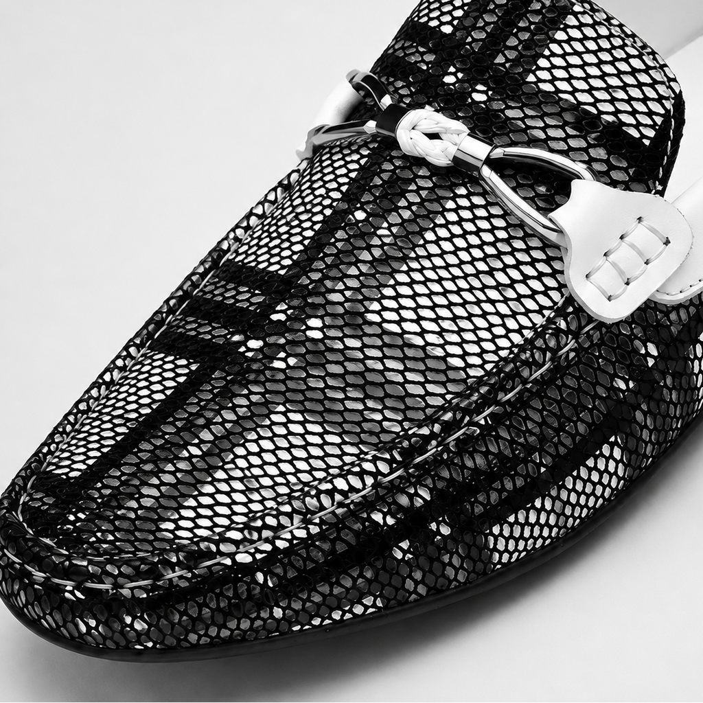 Mocassins Carreaux Cuir Respirant Été