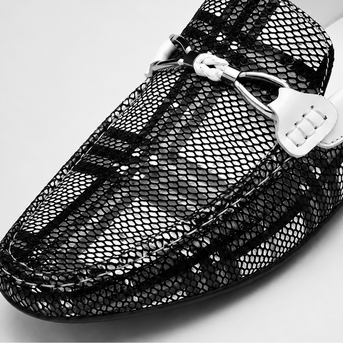 Mocassins Carreaux Cuir Respirant Été