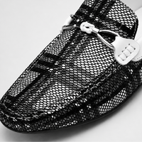 Mocassins Carreaux Cuir Respirant Été