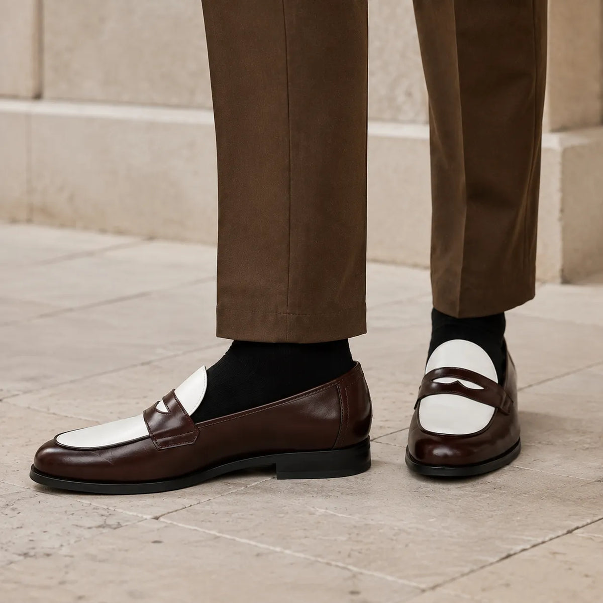 Mocassins Homme Cuir Rétro Antidérapant