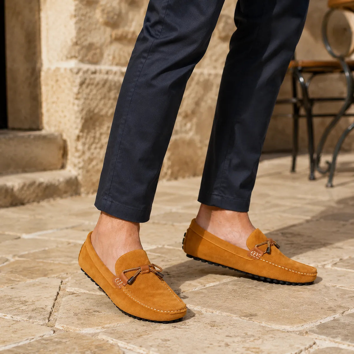 Mocassins Homme Daim Fait Main Driving