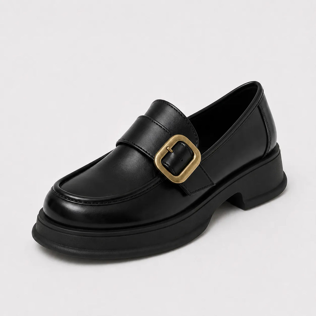 Mocassins Cuir Semelle Épaisse Coréen