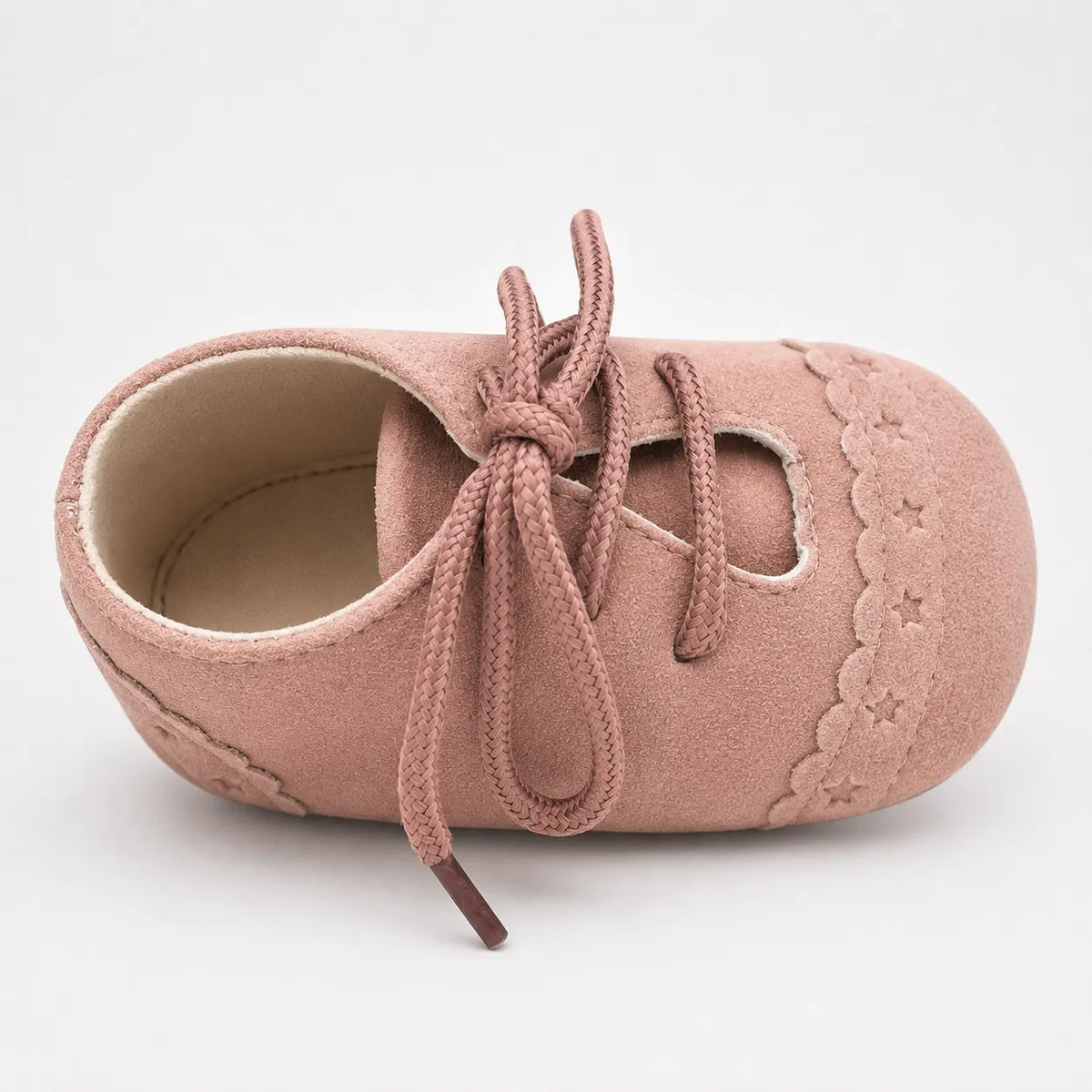 Mocassins Bébé Daim Lacets Franges