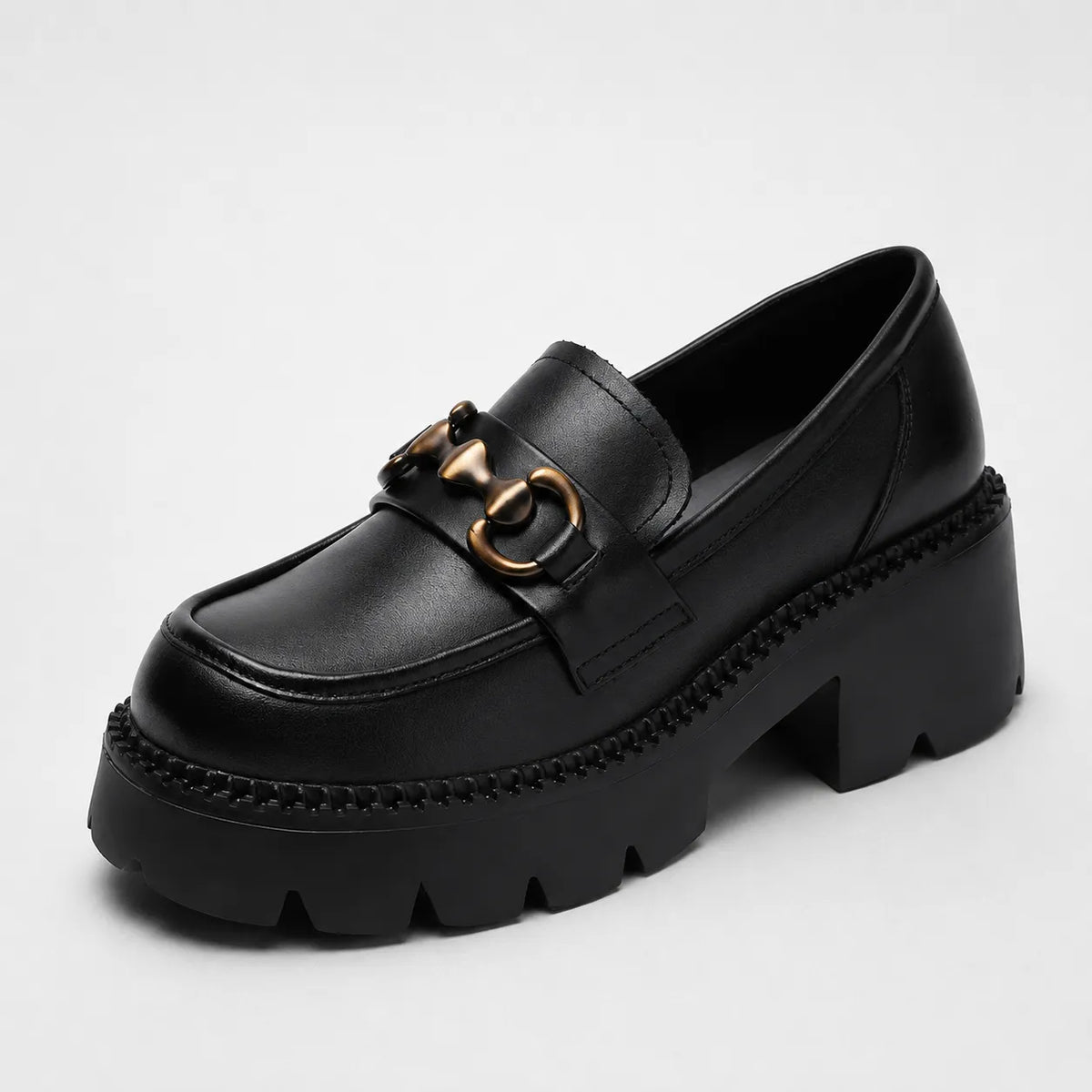 Mocassins Femme Cuir Talon Haut