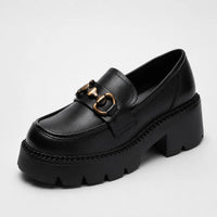 Mocassins Femme Cuir Talon Haut