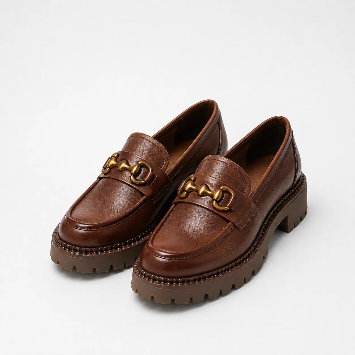 Mocassins Femme Cuir Talon Haut