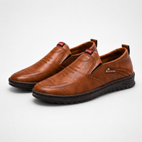 Mocassins Homme Cuir Couture Contrastée