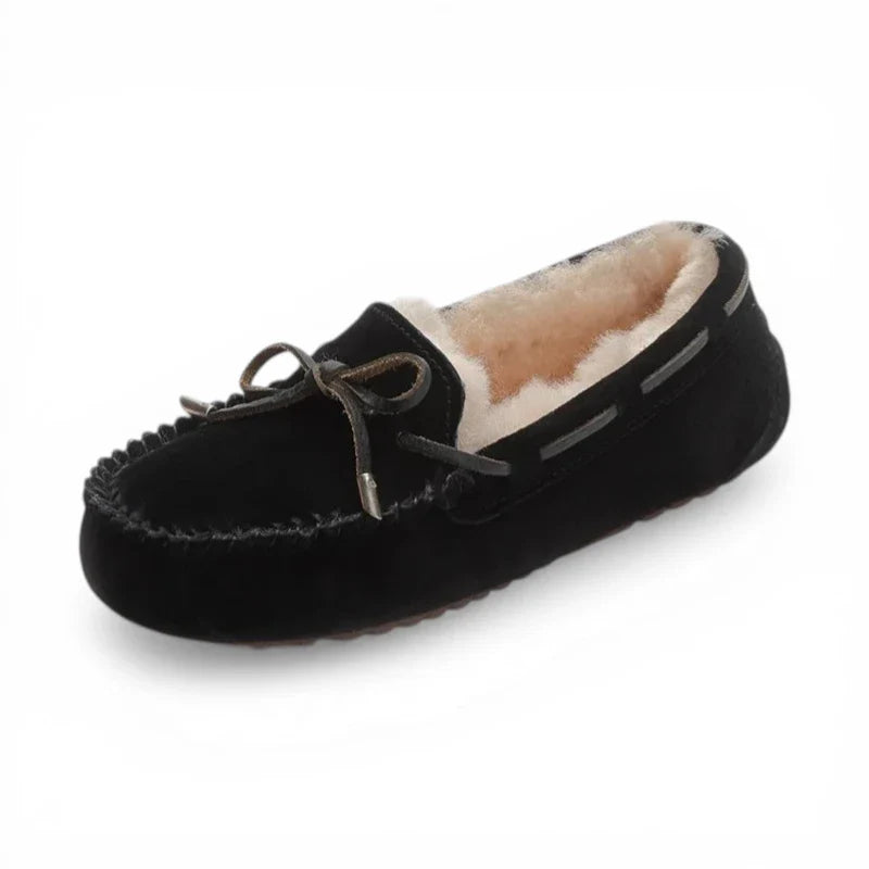 Mocassins Femme Vachette Laine Chaud