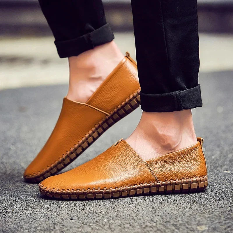 Mocassins Homme Cuir Blanc Business