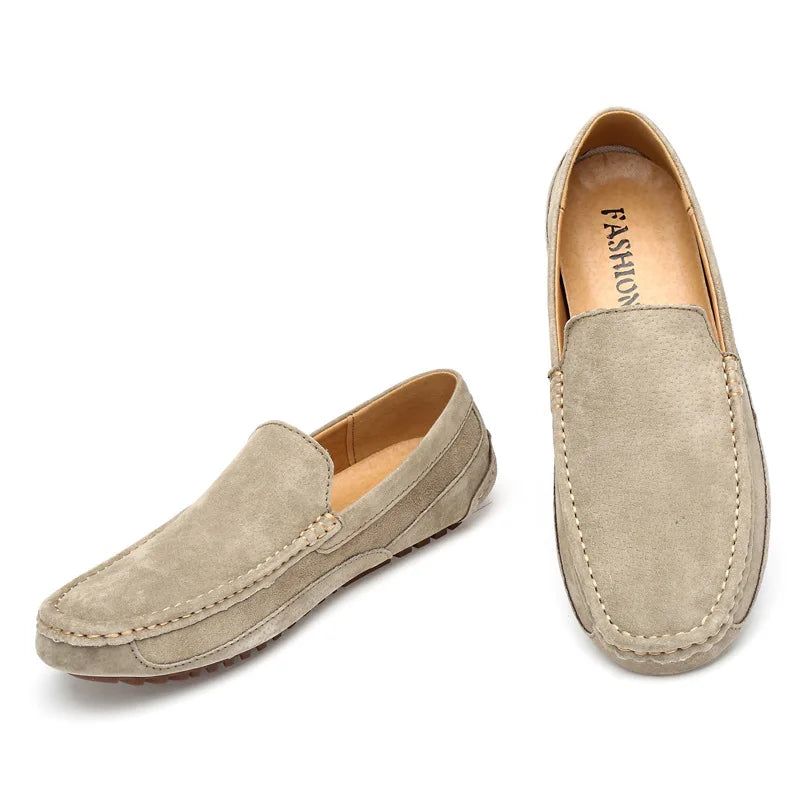Mocassins Daim Fait Main Luxe