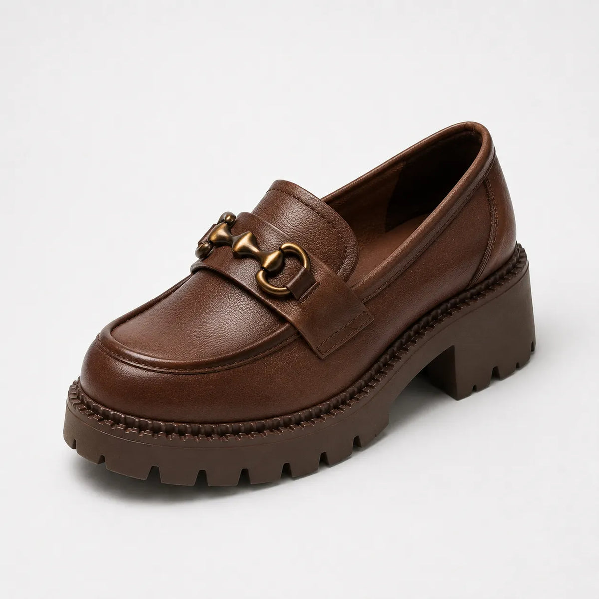 Mocassins Femme Cuir Talon Haut