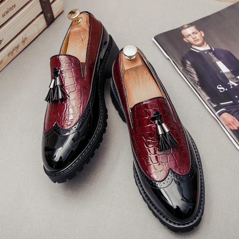Mocassins Homme Cuir Croco