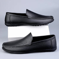 Mocassins Homme Cuir Aéré Été