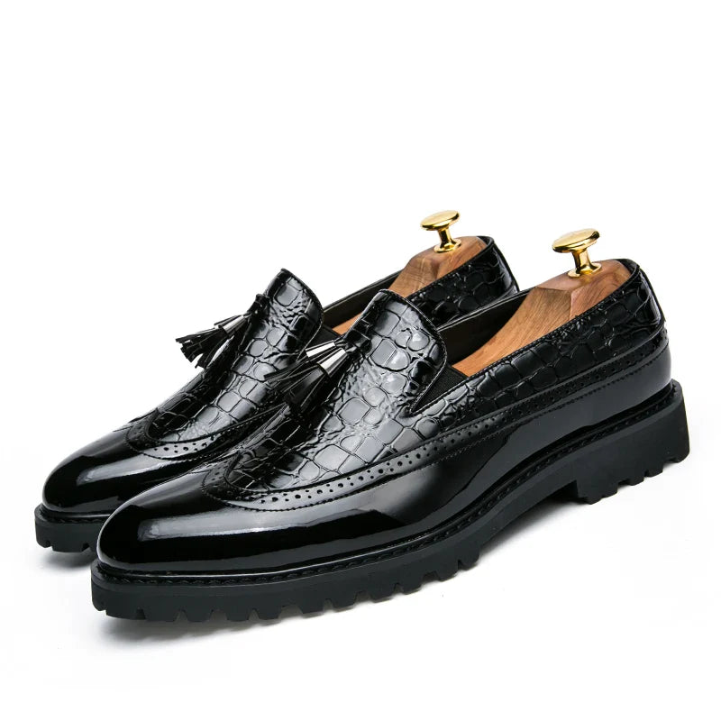 Mocassins Homme Cuir Croco