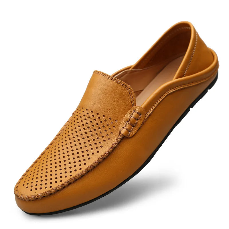 Mocassins Homme Cuir Italien Respirant