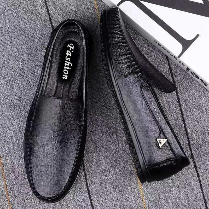 Mocassins Homme Cuir Business Noir