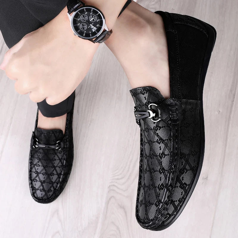 Mocassins Homme Cuir Noir 2026
