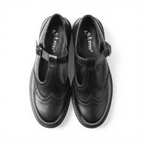 Derbies Femme Cuir Brogue Rétro Confortable