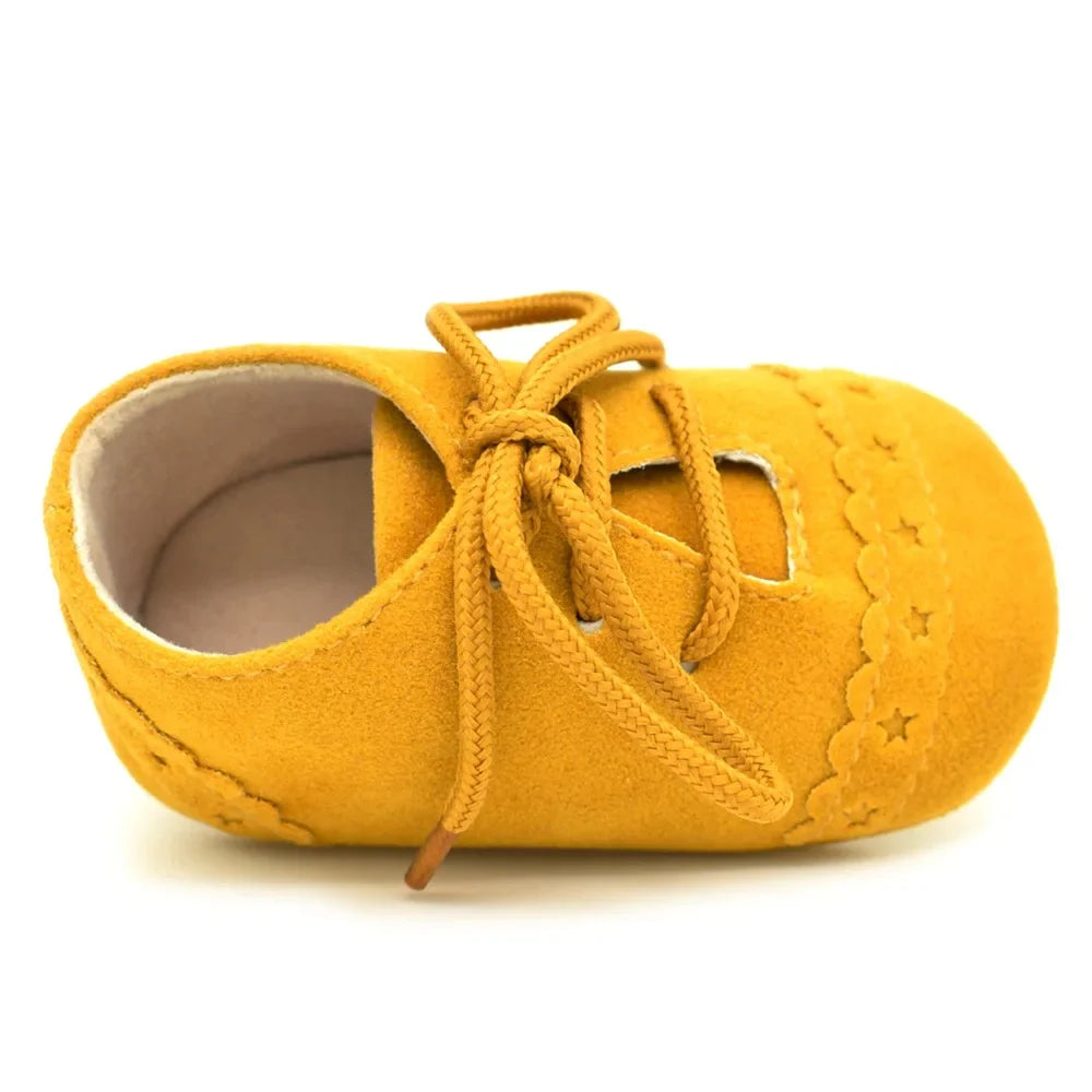 Mocassins Bébé Daim Lacets Franges